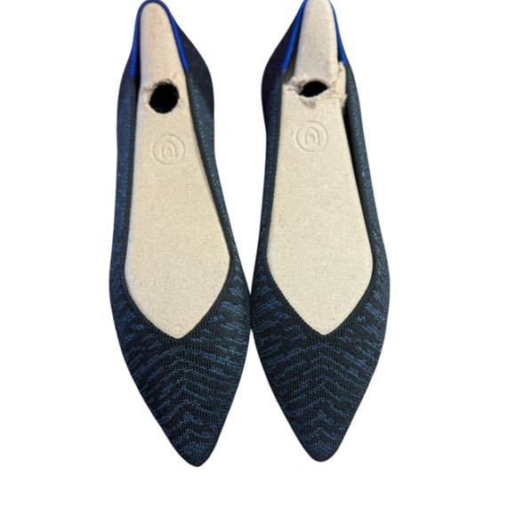 Rothy’s The Point Flat Blue Night Metallic 7.5 Retired - Picture 2 of 14